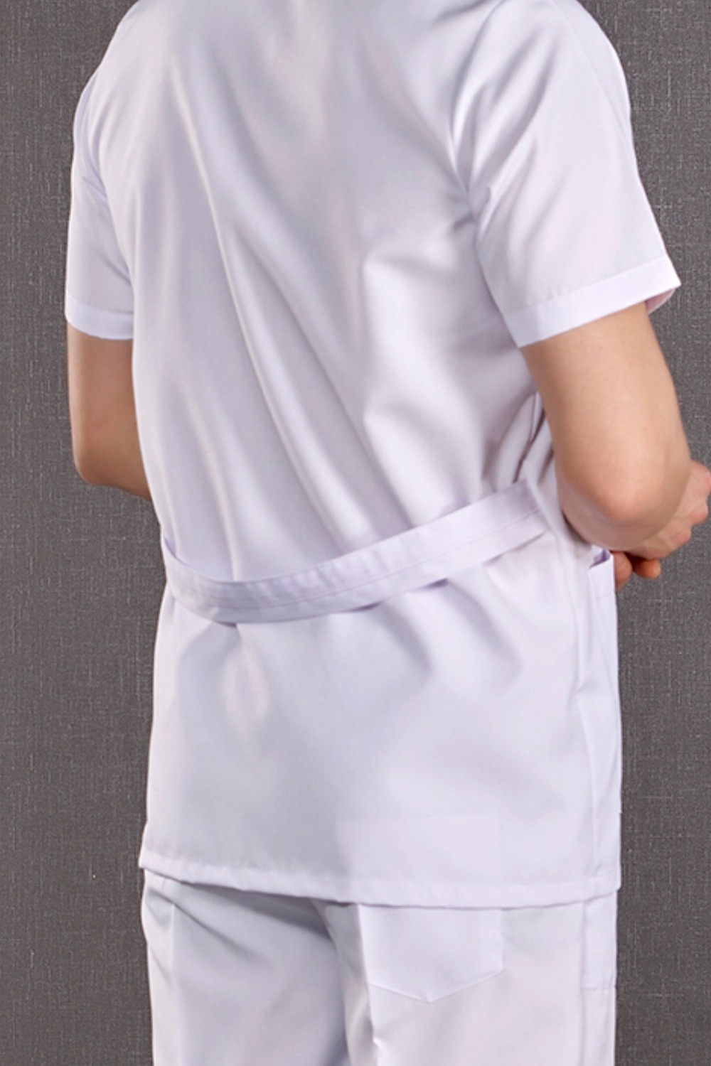 Man Classic Collar Short Slave Lab Coat