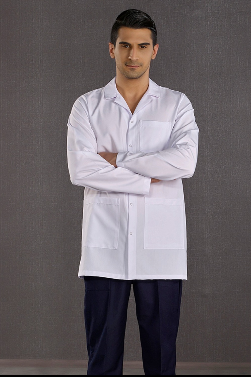 Man Classic Collar Lab Coat