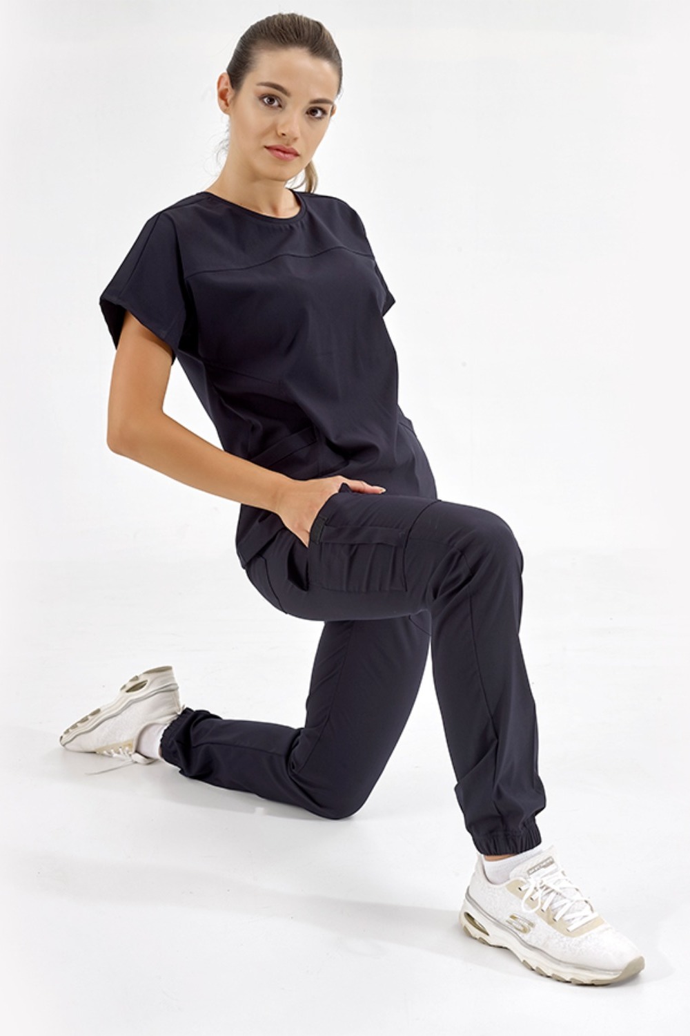Lacivert Basic Model Likralı Takım