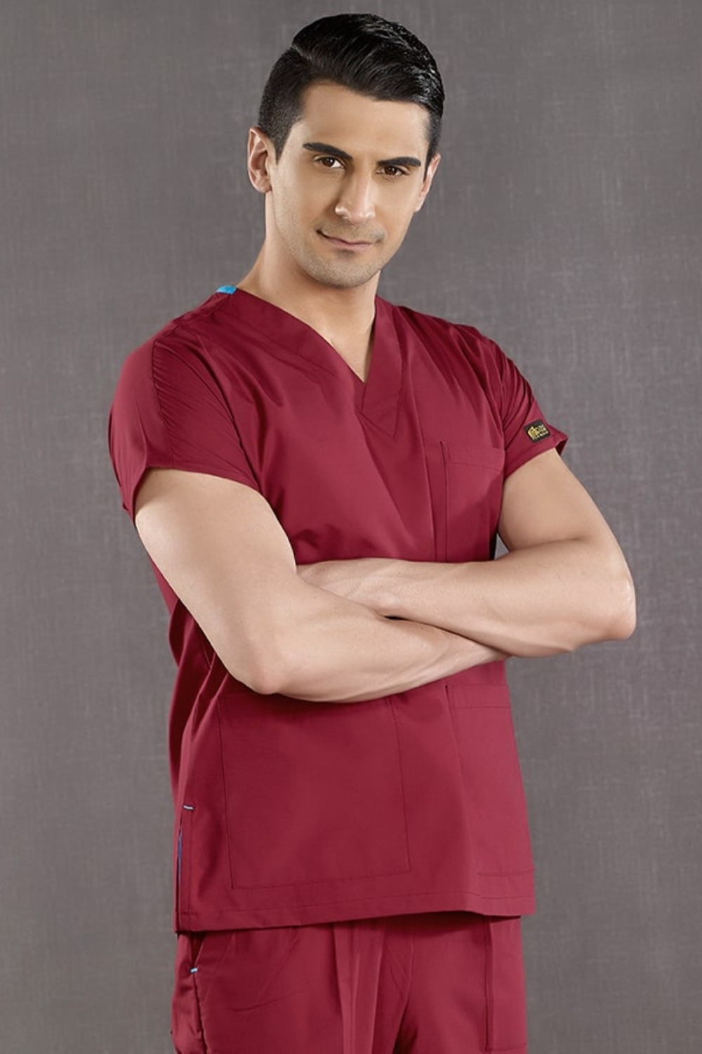 Burgundy Terrycotton Fabric Uniform Set