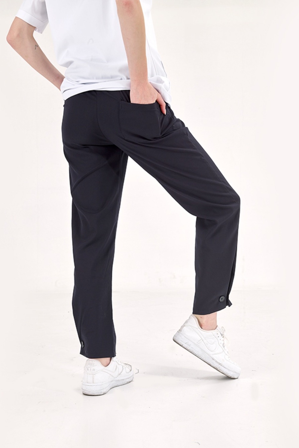 Lacivert Retro Lüks Likralı Pantolon
