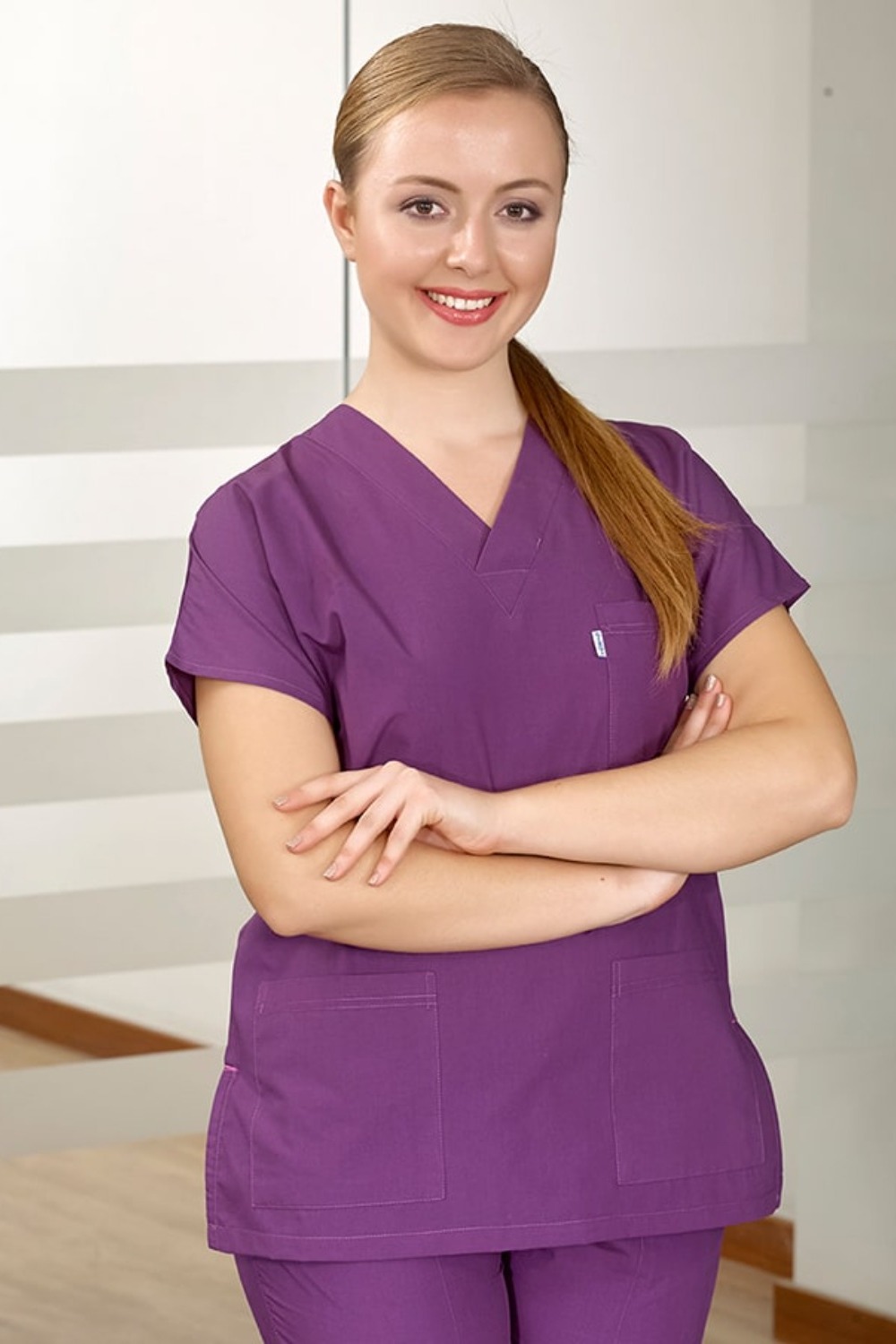Special Purple Terrycotton Fabric Uniform Set