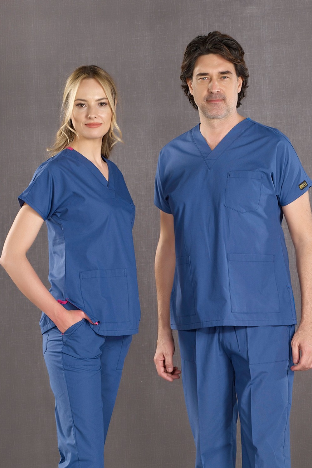 Petrol Blue Terrycotton Fabric Uniform Set	