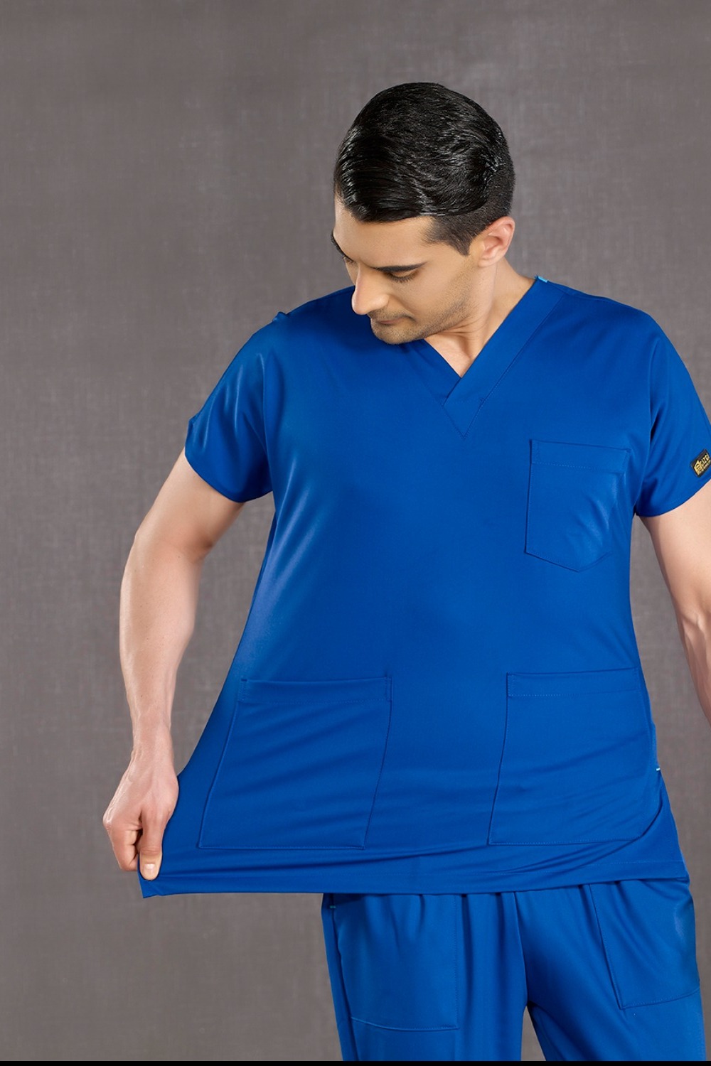 Lycra Fabric Woman And Men Scrubs