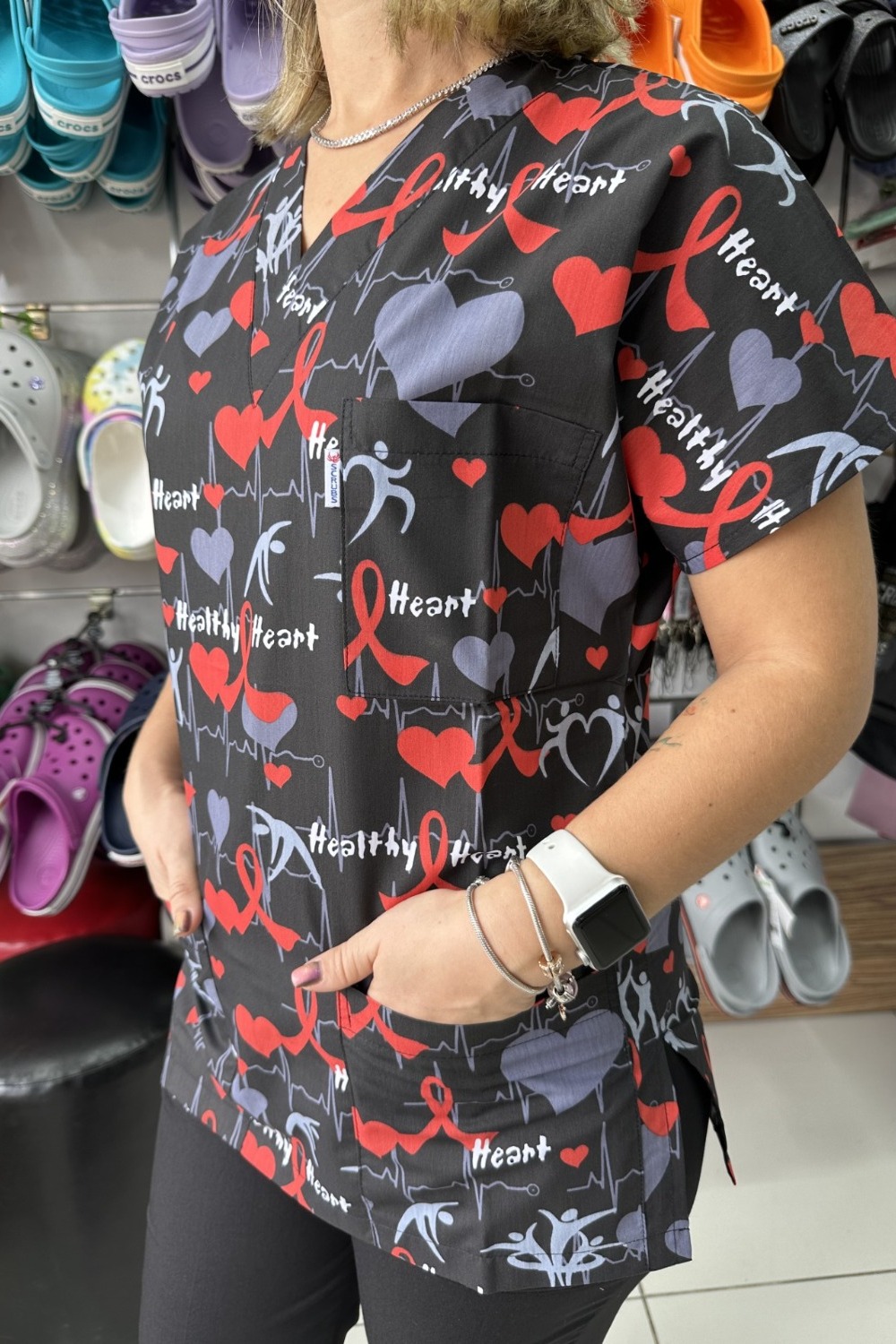 Heart Desenli Üst