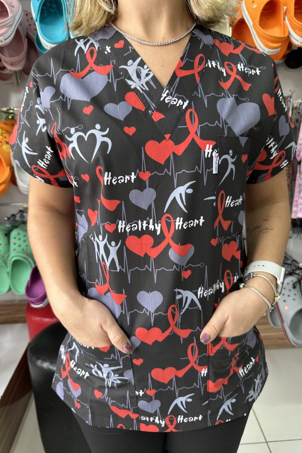 Heart Desenli Üst