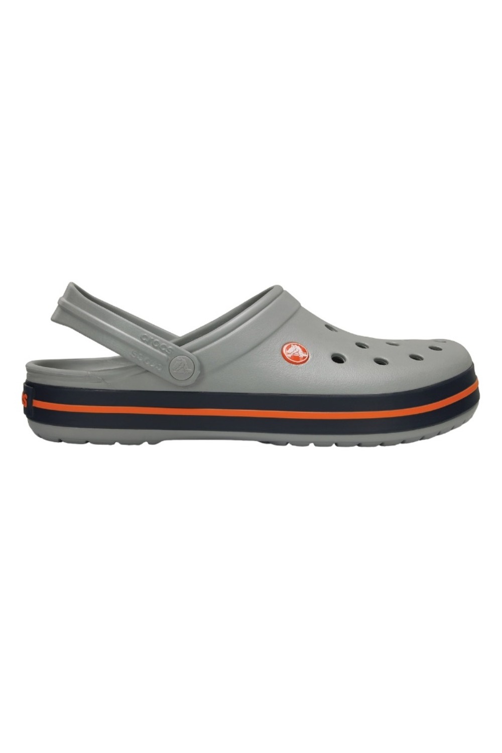 Gri Turuncu Bantlı Crocband Crocs Terlik Kod:11016-01u