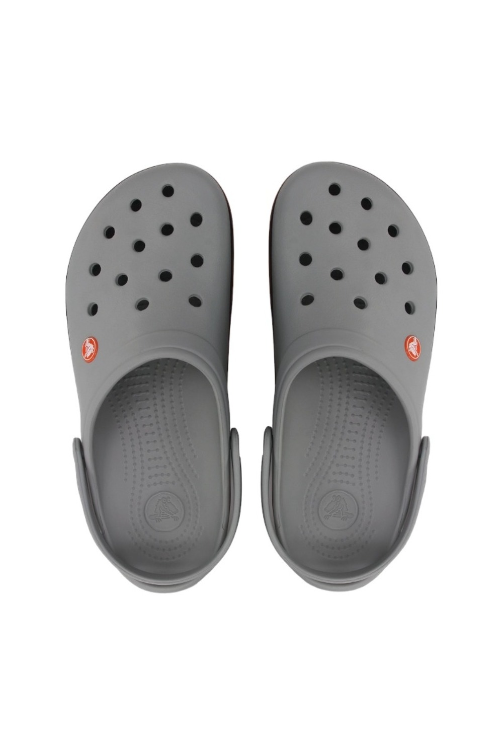 Gri Turuncu Bantlı Crocband Crocs Terlik Kod:11016-01u