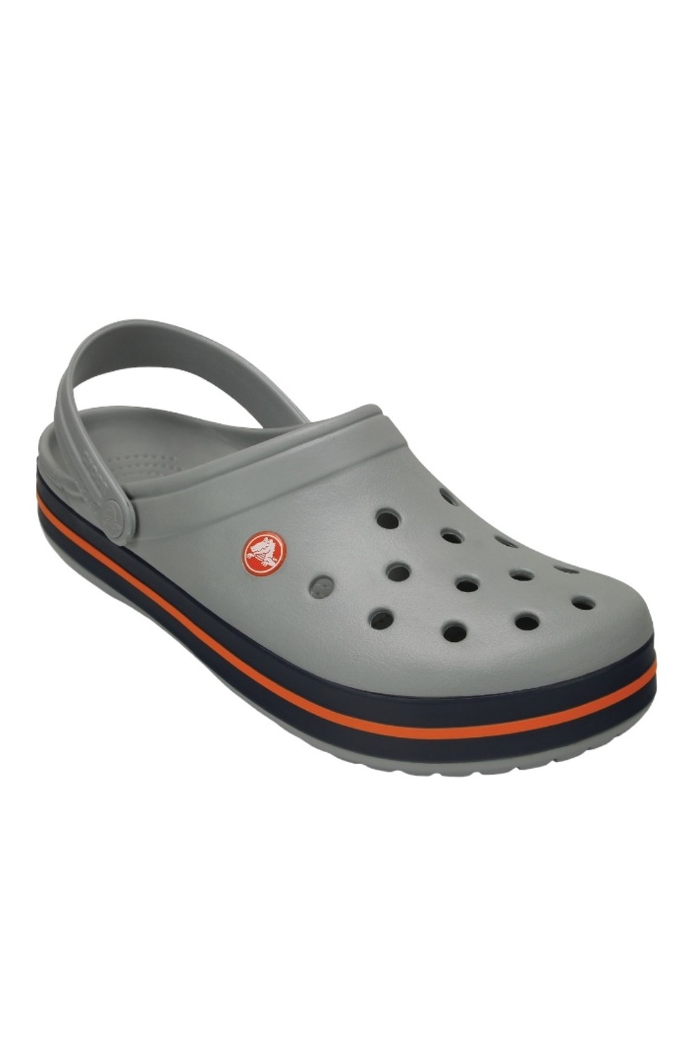 Gri Turuncu Bantlı Crocband Crocs Terlik Kod:11016-01u