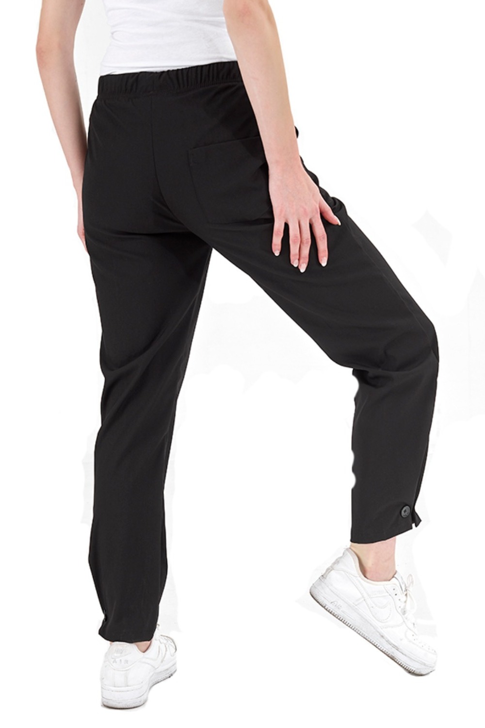Siyah Retro Lüks Likralı Pantolon